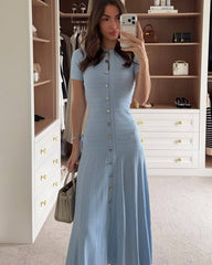 Vestido midi de punto acanalado Milena