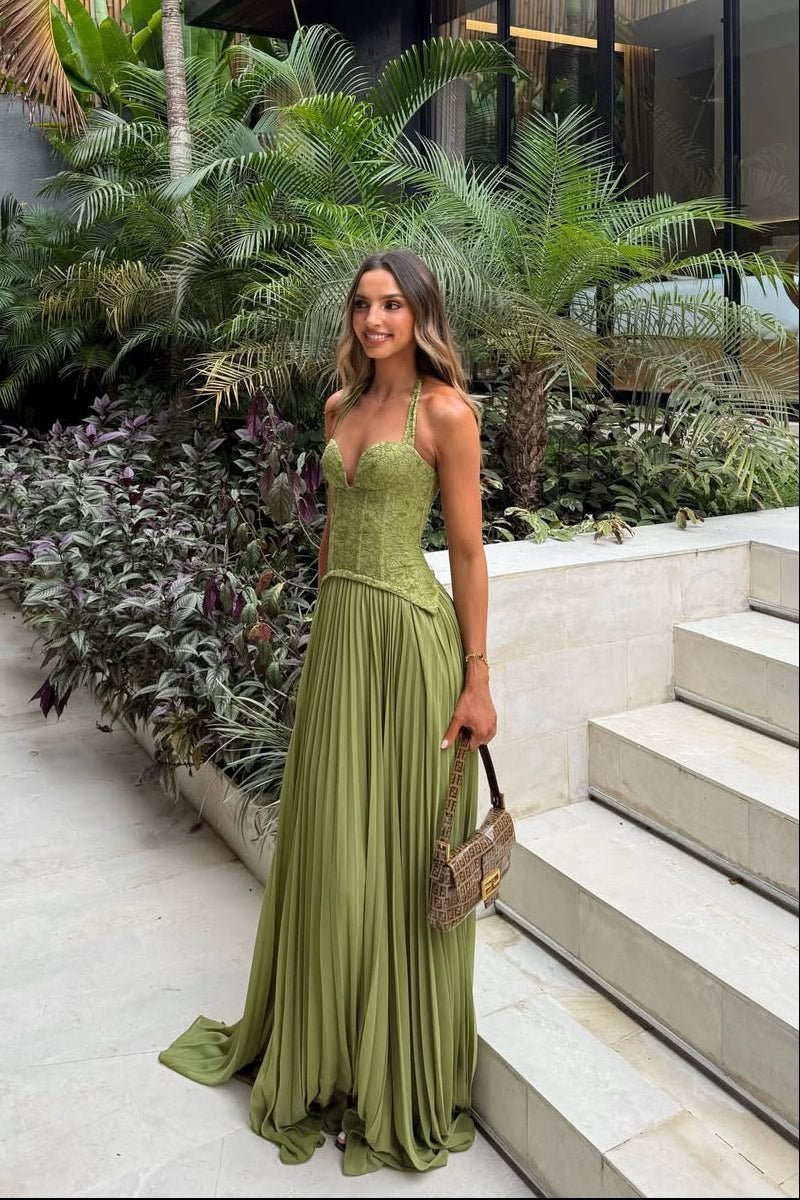 ZEYA - Miranda Pleated Corset Maxi Dress