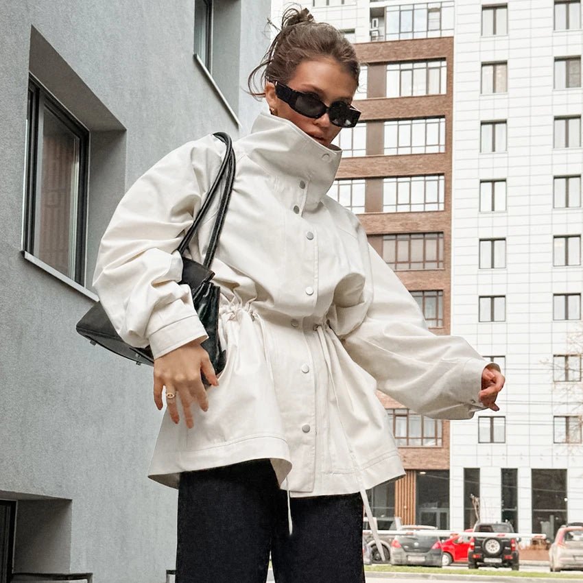 ZEYA - Miriam Contrast Collar Windbreaker Jacket
