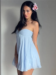 Vestido mini ceñido Myla sin tirantes
