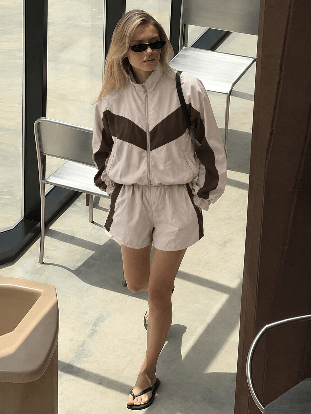ZEYA - Nadia Colorblock Jacket and Shorts Sport Set