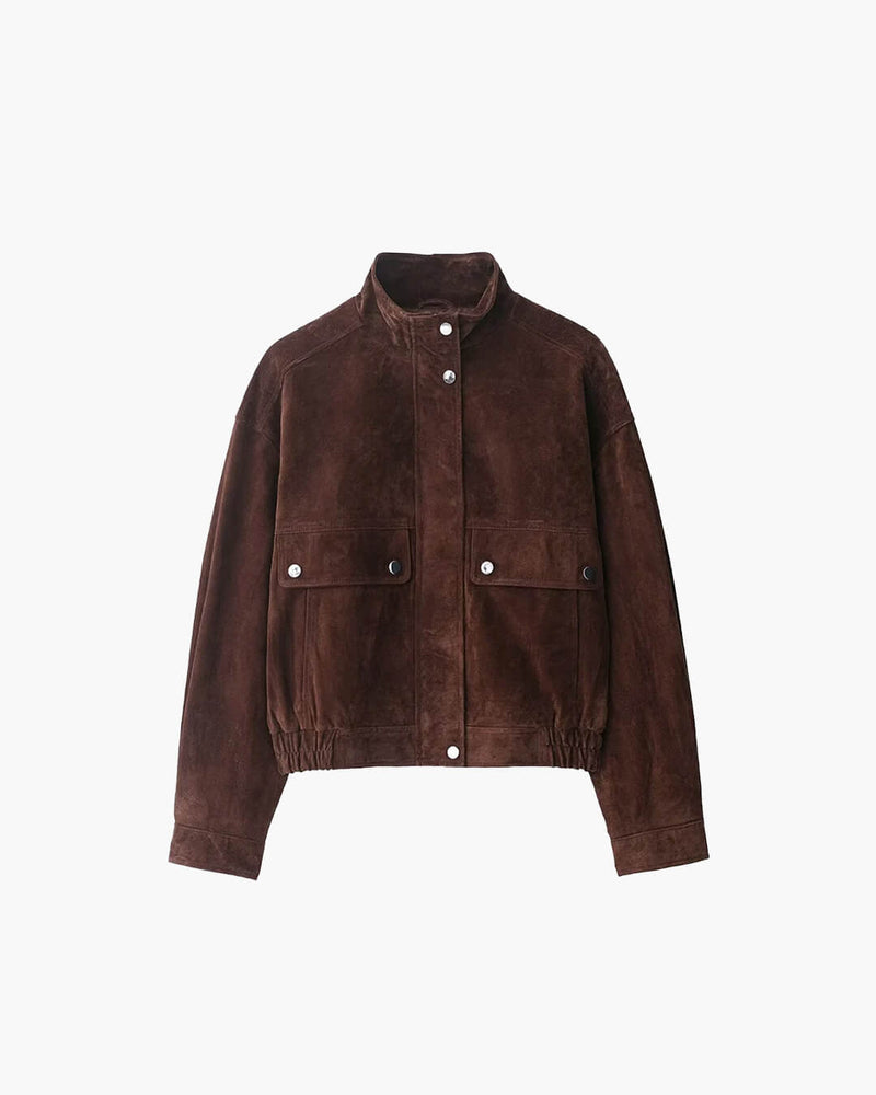 ZEYA - Nadine Suede Bomber Jacket