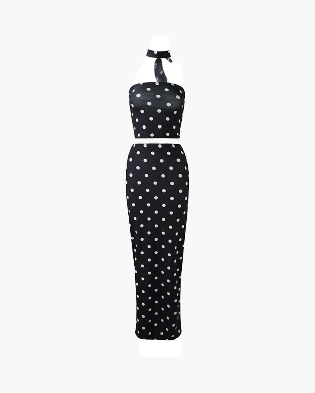 ZEYA - Nia Strapless Dot Print Two - Piece Set