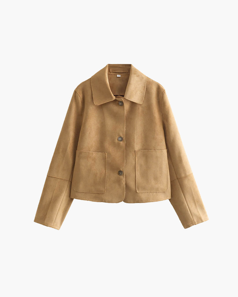 ZEYA - Nika Faux Suede Cropped Jacket