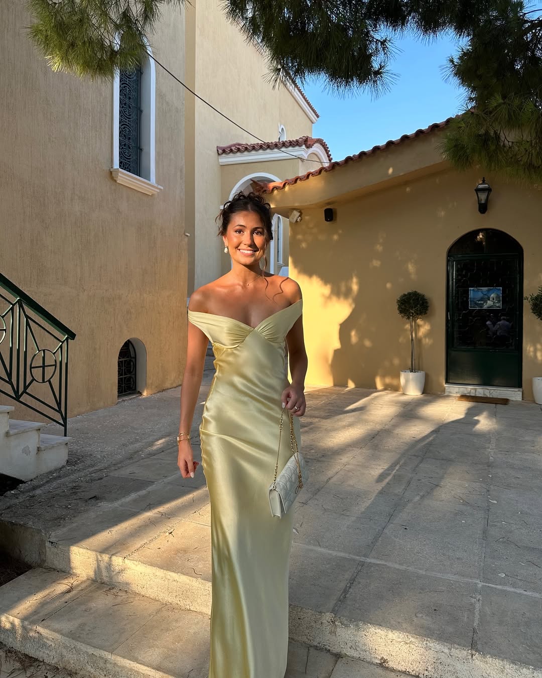 ZEYA - Ophelia Offshoulder Satin Maxi Dress
