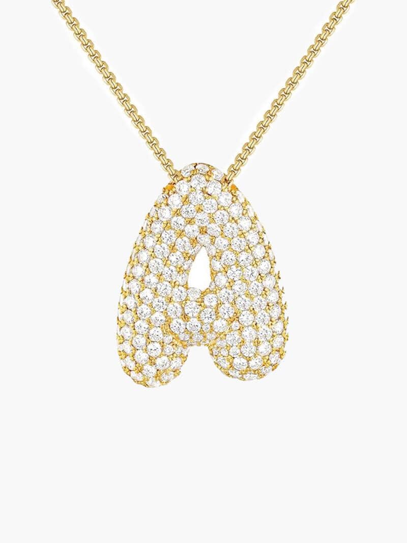 ZEYA - Pavé Letter Necklace