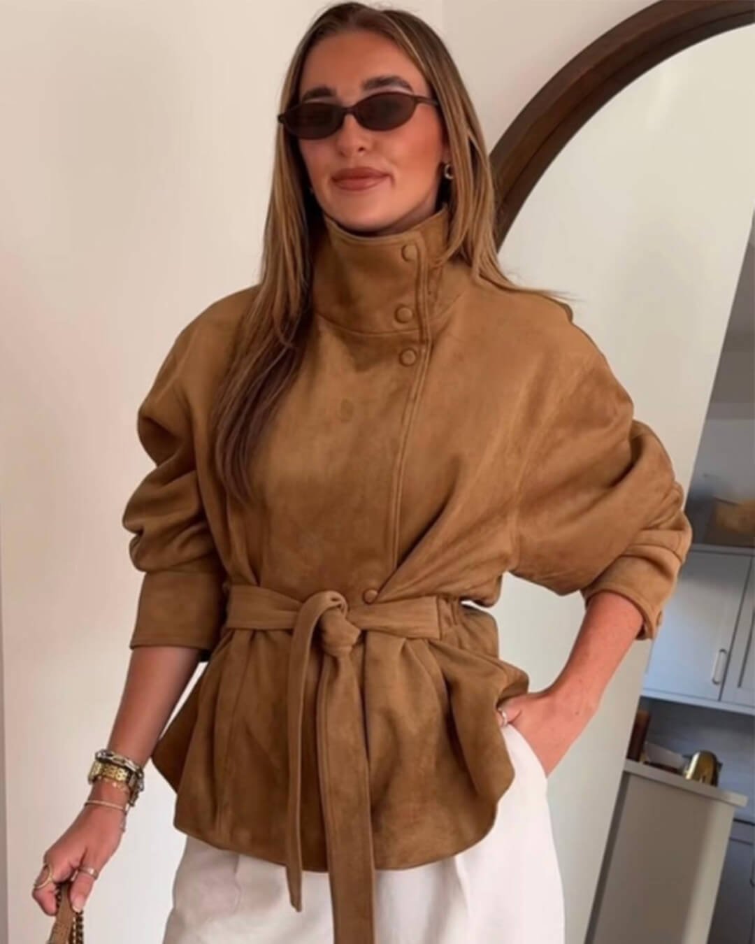ZEYA - Rebecca Lace-Up Suede Jacket