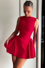 Vestido Mini Rina con Volantes y Espalda Descubierta