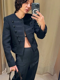 Chaqueta Romy negra estilo Napoleón