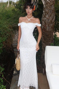Rosalind vestido maxi de encaje