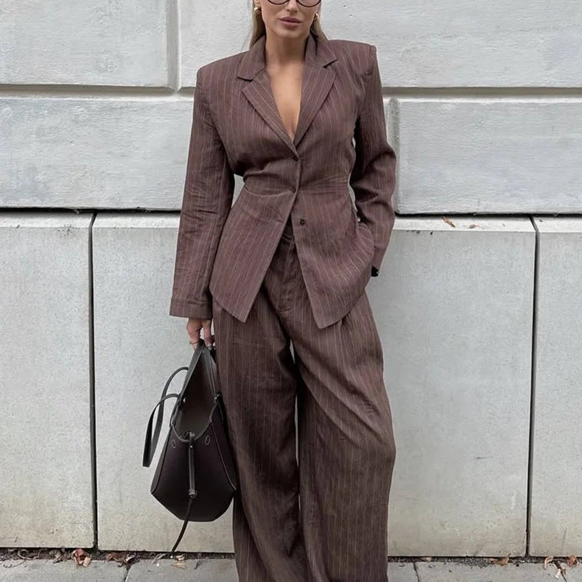 ZEYA - Ruby Pinstripe Pant Suit