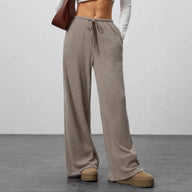 Pantalones de punto de pierna ancha Samantha