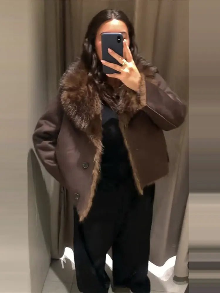 ZEYA - Sandra Reversible Faux Fur Leather Jacket