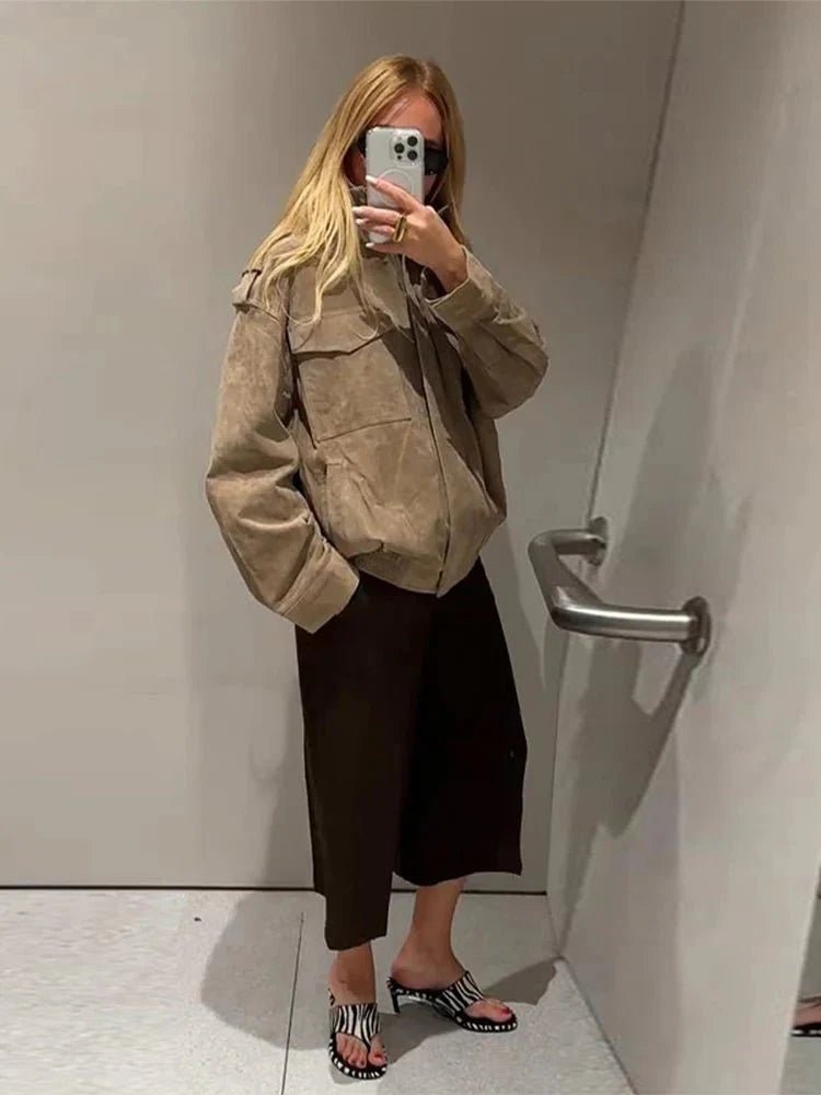 ZEYA - Sandra Suede Moto Jacket