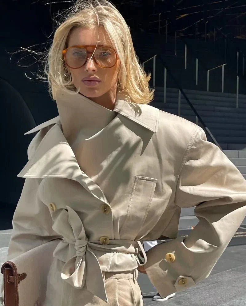 ZEYA - Sara Cropped Trench Coat