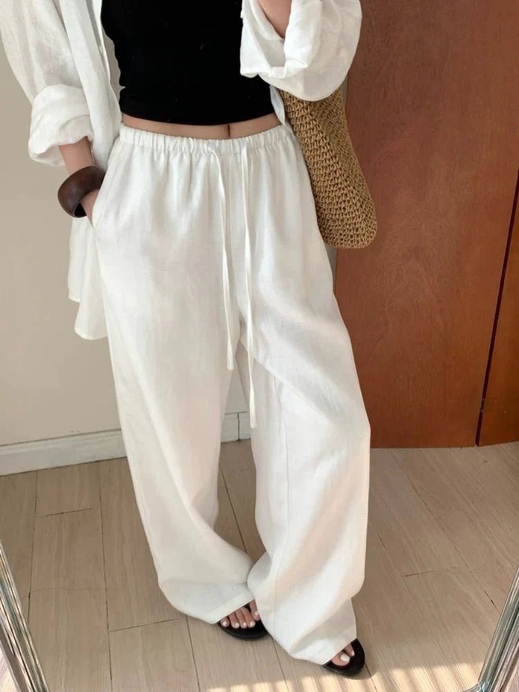 ZEYA - Shiela Wide Leg Linen Pants