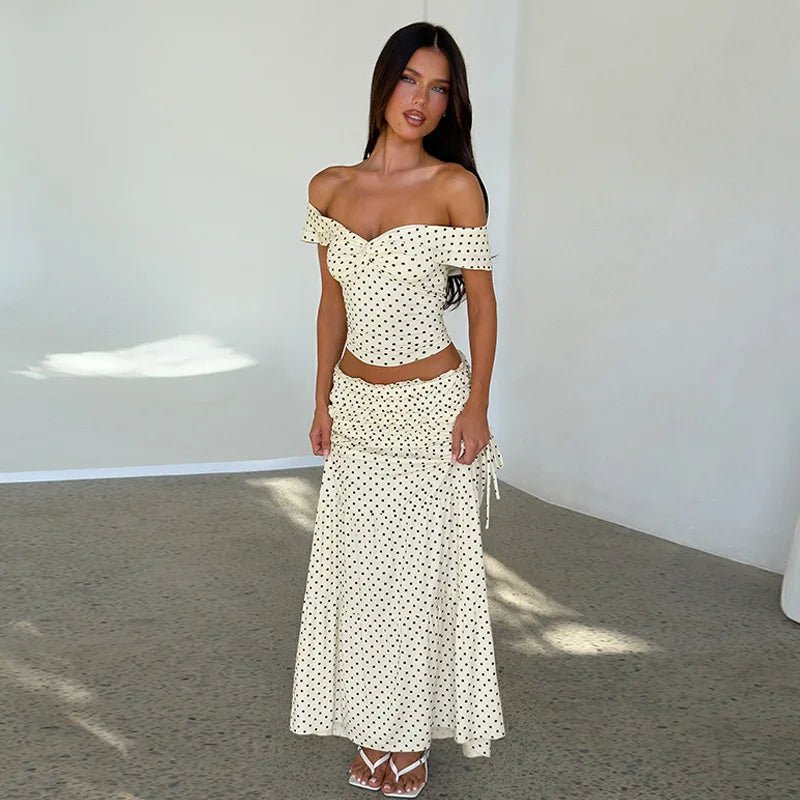 ZEYA - Simona Polka Dot Two Piece Bow Set