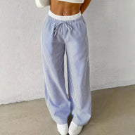 Pantalones rectos a rayas Solara