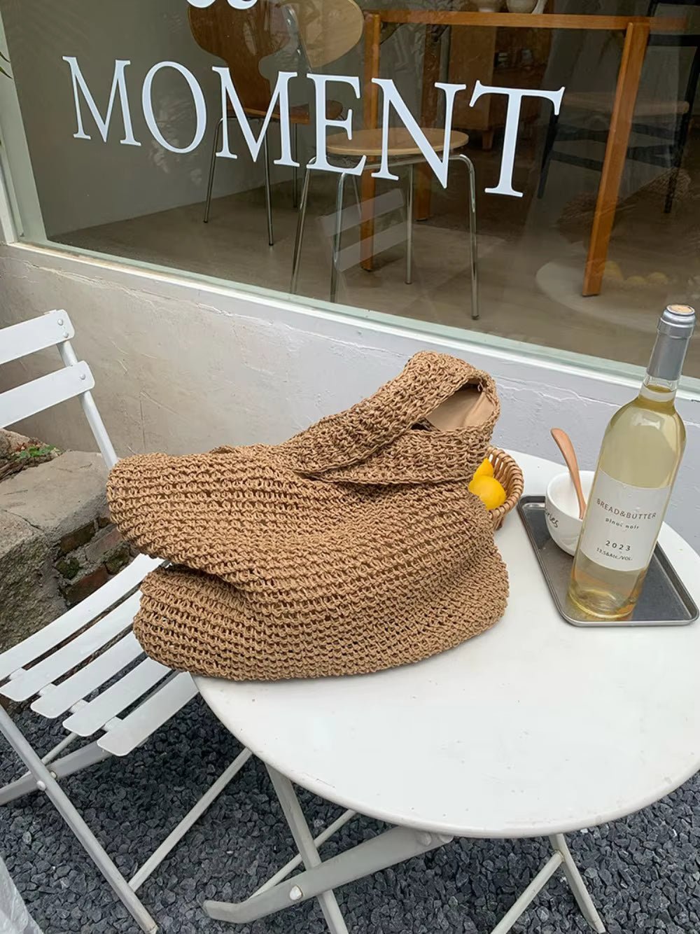 ZEYA - Svea Woven Rattan Tote Bag