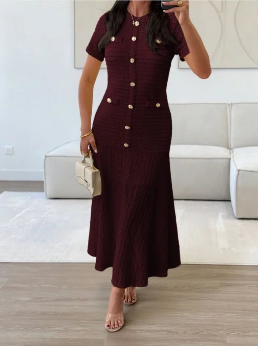 ZEYA - Sylvia Bodycon Flared Midi Dress
