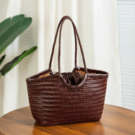 Bolso Tote de Cuero sintético Tejido a Mano Tatum