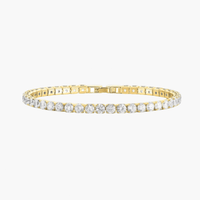 Pulsera de tenis con circonia redonda cortada