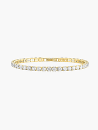 Pulsera de tenis con circonia redonda cortada