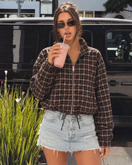 Conjunto Tessa chaqueta a cuadros y minifalda