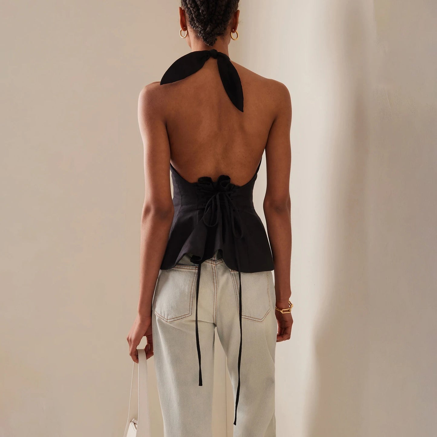ZEYA - Thelma Silky Halter Neck Crop Top