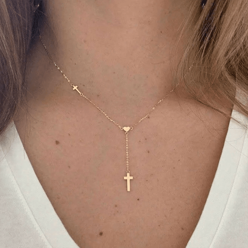ZEYA - Valencia Cross Pendant Necklace