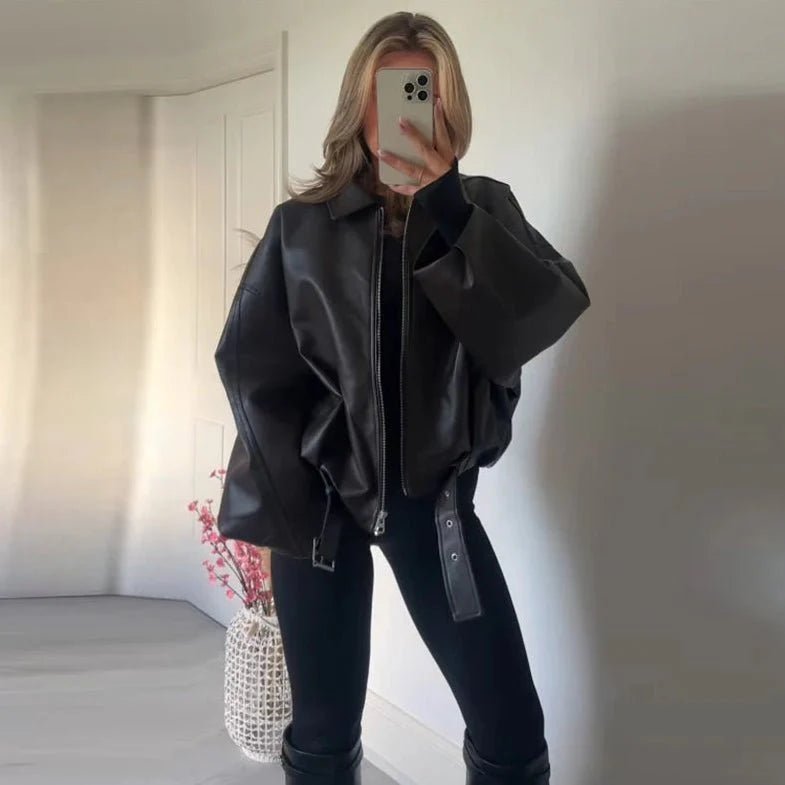 ZEYA - Valentina Leather Moto Jacket