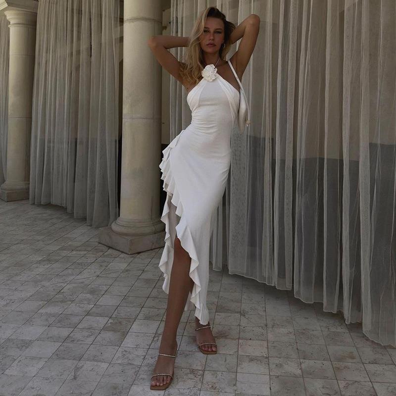 ZEYA - Valentina Ruffle Halter Dress