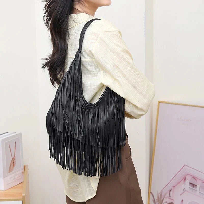ZEYA - Valerie Tasseled Hobo Bag