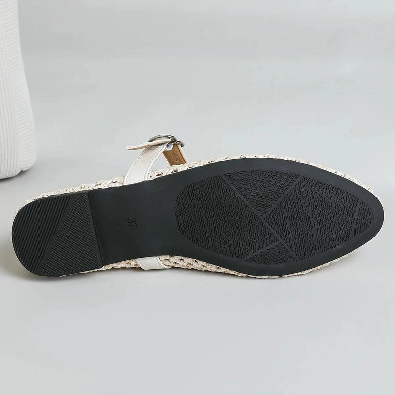 ZEYA - Veda Hollow Weave Mary Jane Flats