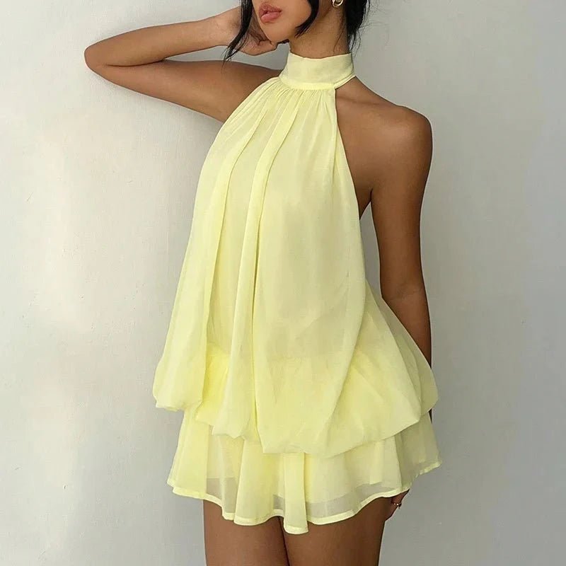 ZEYA - Viviana Halter Backless Mini Dress