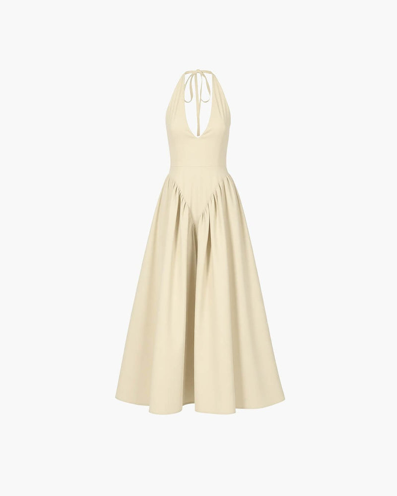 ZEYA - Ximena Deep Neck Maxi Dress