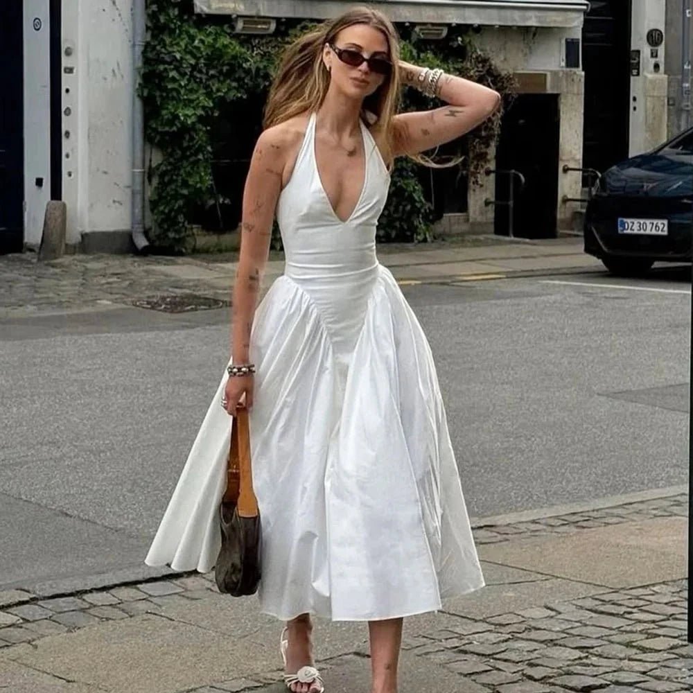 ZEYA - Ximena Deep Neck Maxi Dress