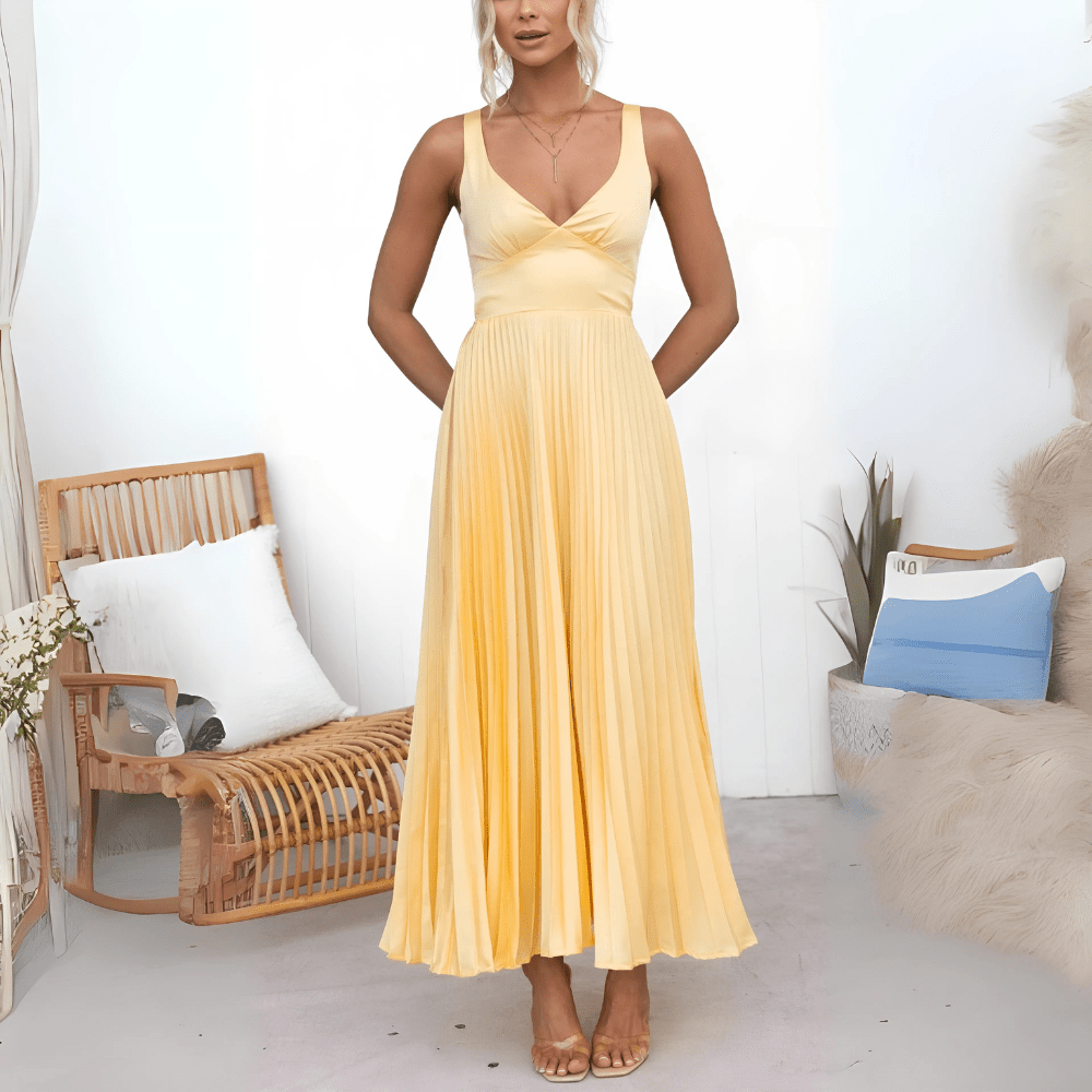 ZEYA - Yelena Flowing Pleated Maxi Dress