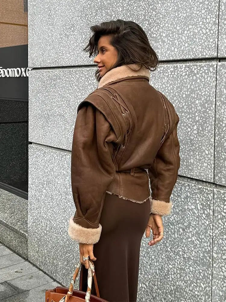 ZEYA - Zenna Faux Leather Coat