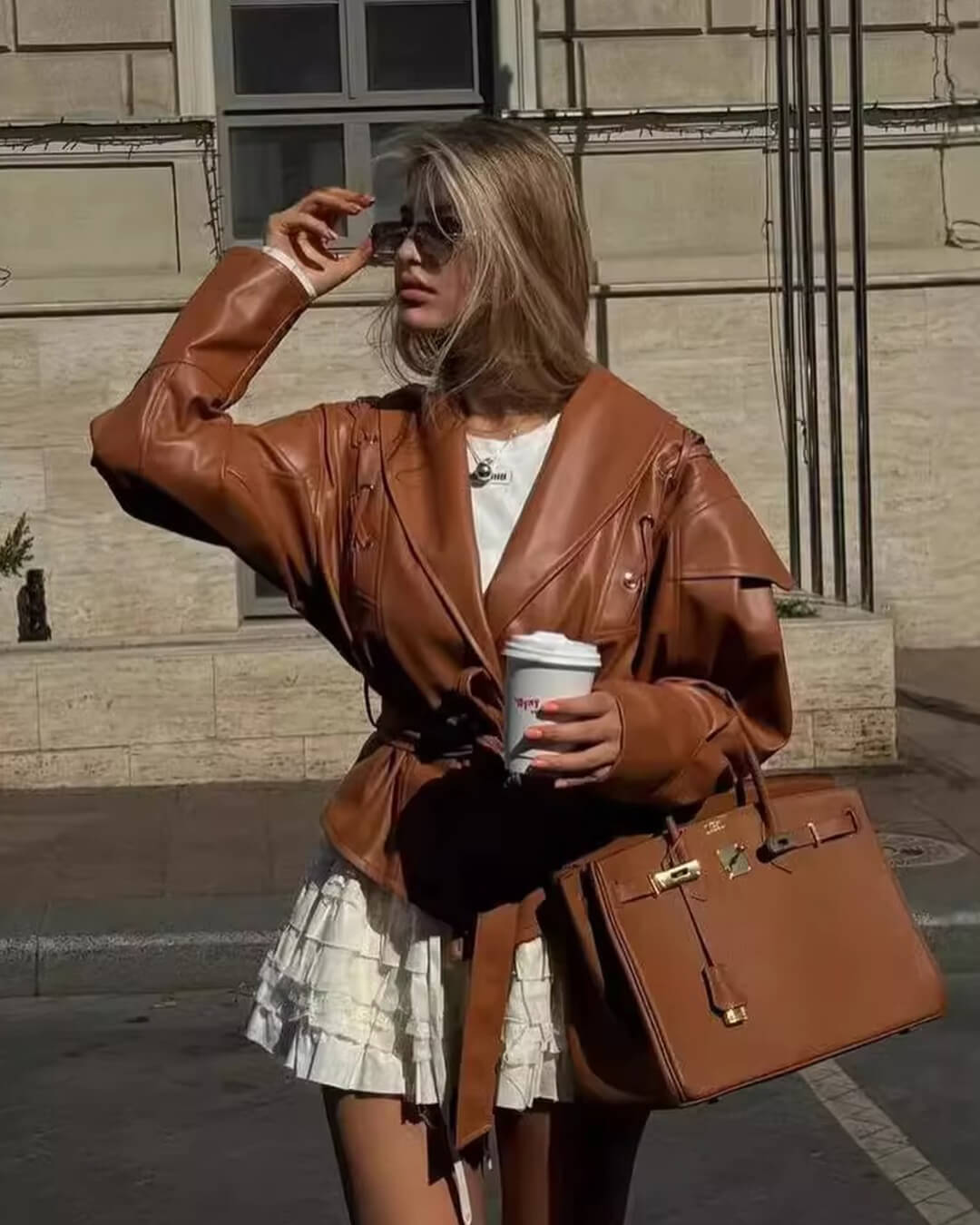 ZEYA - Zora Biker Faux Leather Jacket
